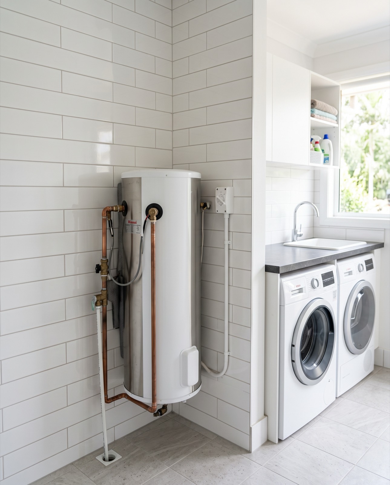 A heat pump hot water system with its electrical isolator